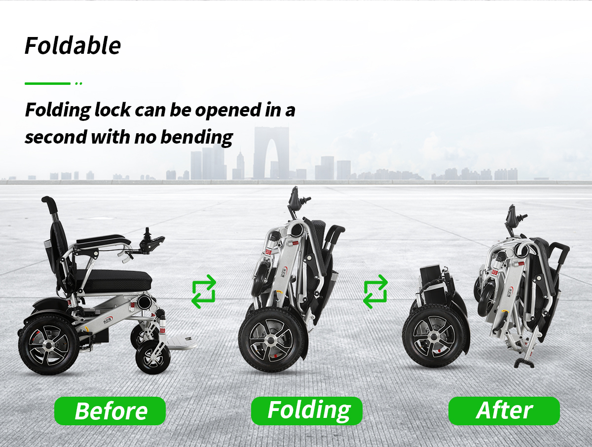 Zusammenklappbarer Elektrorollstuhl