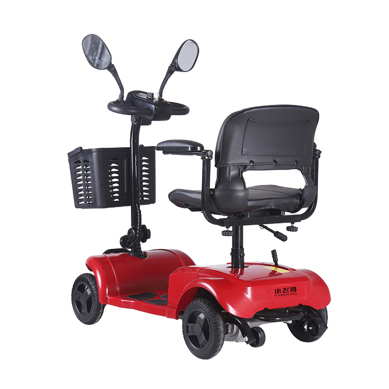 DDF105 4-Rad faltbarer roter Elektromobilitätsroller für Erwachsene