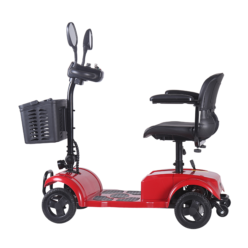 DDF105 4-Rad faltbarer roter Elektromobilitätsroller für Erwachsene